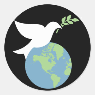 Paz em etiquetas da terra