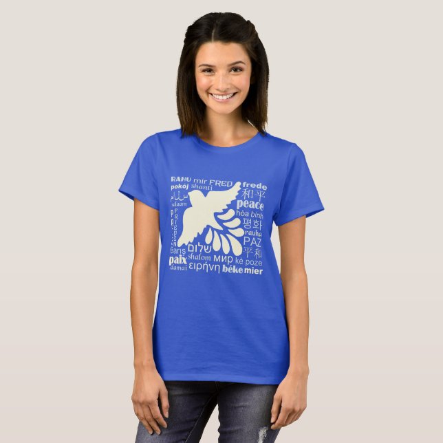 PAZ em muitas camisas & jaquetas das línguas (Frente Completa)