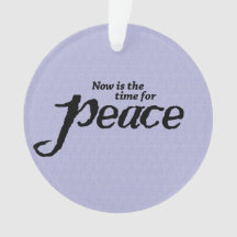 "Paz" Enfeites de natal acrílico colorido