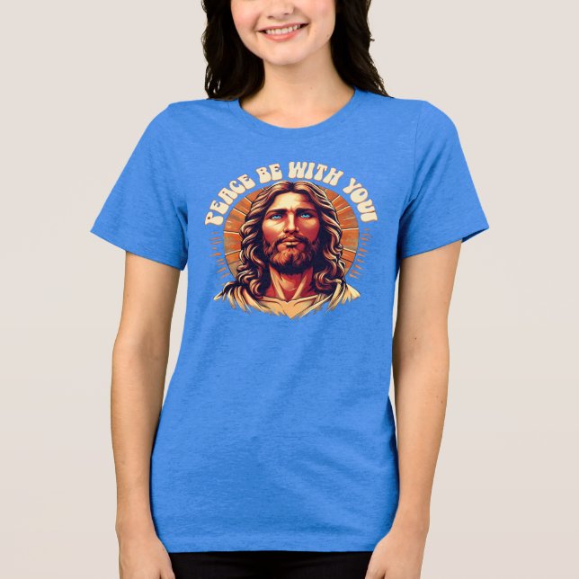 Paz Esteja Com Sua Camiseta Tríplice (Frente)