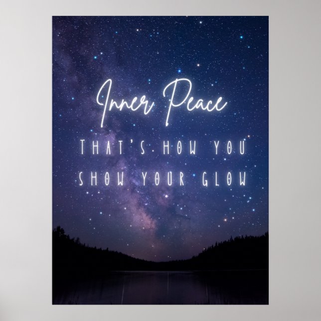 Paz interna - Impressão de Motivação Starry Glow (Frente)