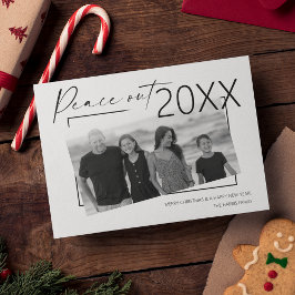 Paz Moderna | Cartão de Férias Plano de Fotografia