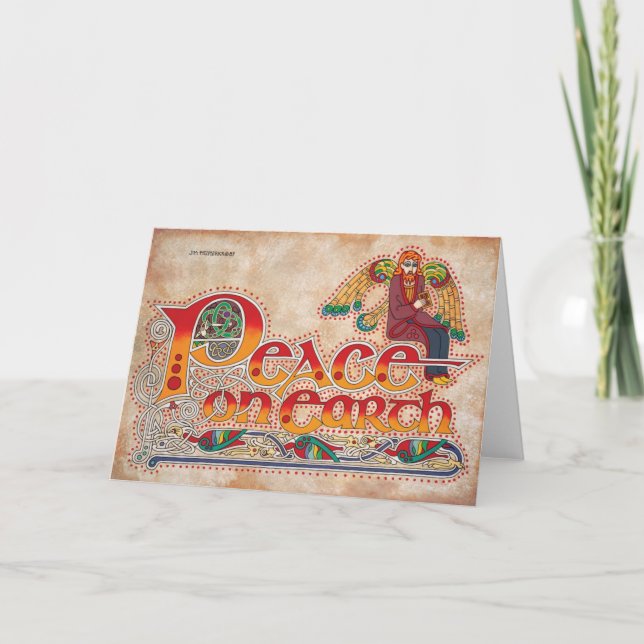 Paz na Terra Cartão de Crítico Irlandês Celta (Frente)