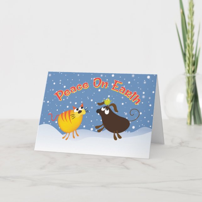 Paz na Terra Cartão de Natal (Frente)