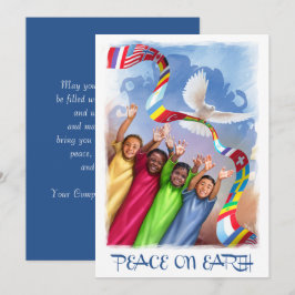 Paz na Terra. Cartões de natal multiculturais