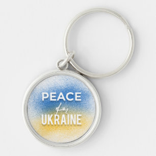 Paz para a Ucrânia Round Chaveiro