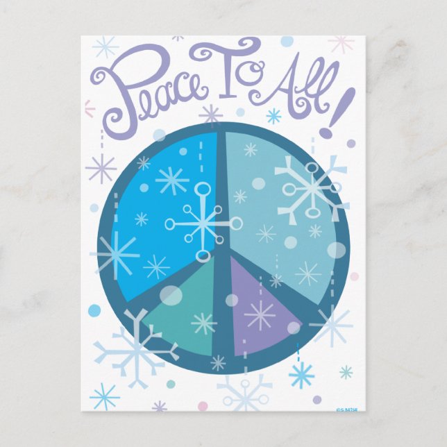 Paz para todos! Cartão Postal (Frente)