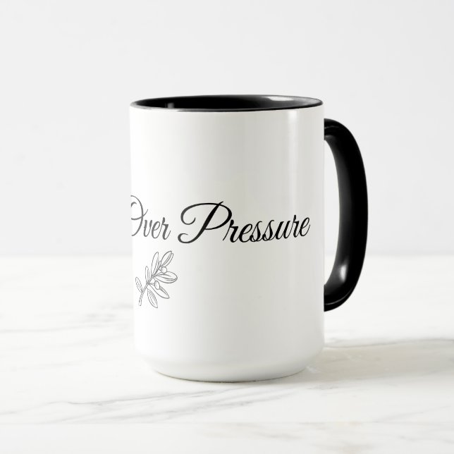 Paz Sobre Pressão – Caneca Minimalista de Manhã Tr (Frente Esquerda)