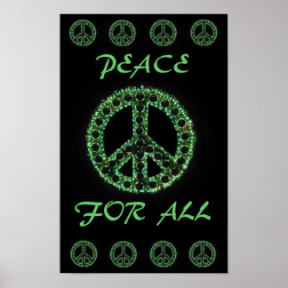 paz verde para todos os poster