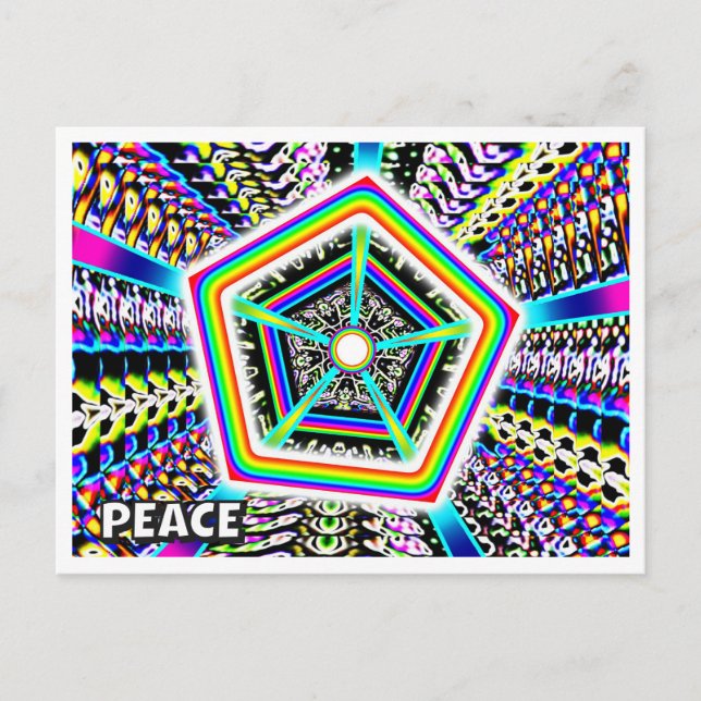 Paz (você pode mudar as palavras) Cartão postal (Frente)