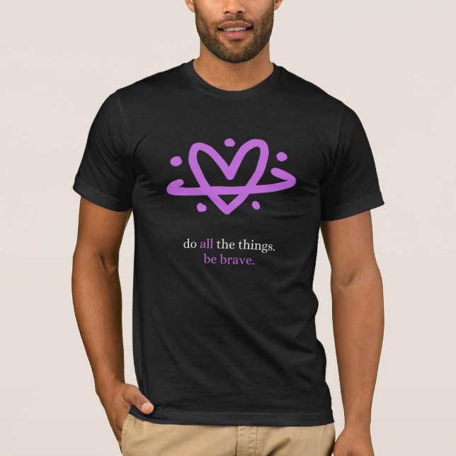 PBB: Camiseta Faça Todas as Coisas (Preta/Roxa) (Frente)