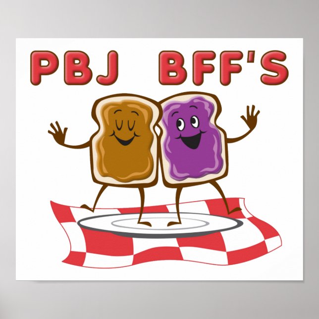 PBJ BFF - Engraçado Poster (Frente)