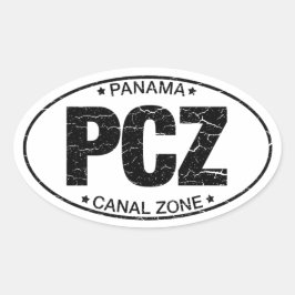 PCZ - Adesivo rachado da Zona Canal do Panamá