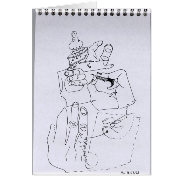 PDD 8 Pequenos Desenhos Fracos Cartão Veux de Main (Frente)