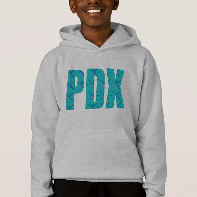 PDX Portland Airport Carpet Text Sweshirt (Frente)
