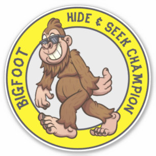 Pé Grande Adesivo Sasquatch (Editável)