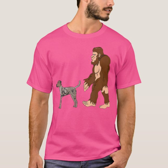Pé Grande Caminhando Catahoula Camiseta de cão-leo (Frente)