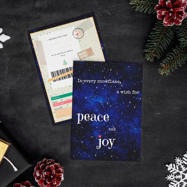 Peace and Joy Christmas Ticket Family Gift Coupon (Criador carregado)