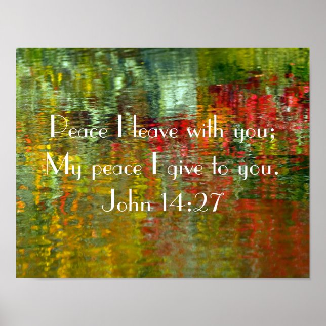 Peace bible verse John 14:27 Poster (Frente)