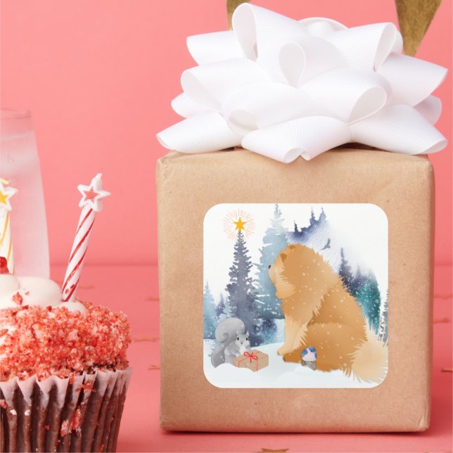 PEACE Chow dog 2 tamanhos adesivos (Festa)