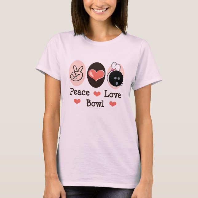 Peace Love Bowl Camiseta orgânica (Frente)