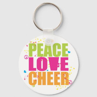Peace Love Cheer Chaveiro