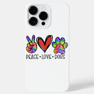 Peace Love Dogs Paws Tie Dye Rainbow Animal Rescut