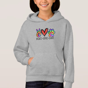 Peace Love Dogs Paws Tie Dye Rainbow Animal Rescut