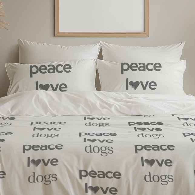 Peace Love Dogs | Rescue Dog Mom Modern Home Decor (Criador carregado)