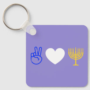 Peace Love & Hanukkah Chaveiro