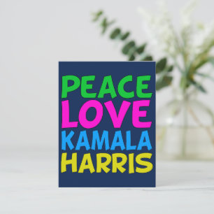Peace Love Kamala Harris Card