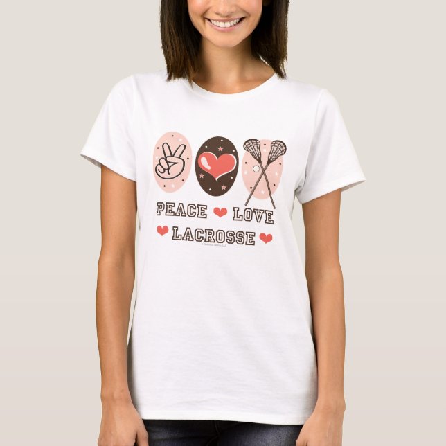 Peace Love Lacrosse - Camisa orgânica (Frente)