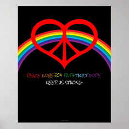 Peace Love Rainbow Poster
