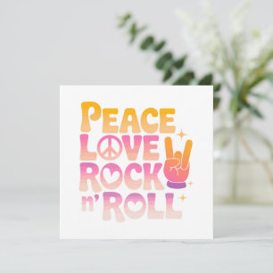 Peace Love Rock n Roll - Tipografia Inspirada na M