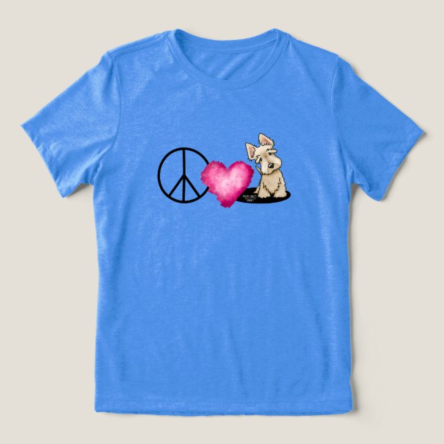 Peace Love Scotties T-Shirt (Design frontal)