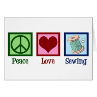 Peace Love Sewing Cujo Cartão De Seamstress É