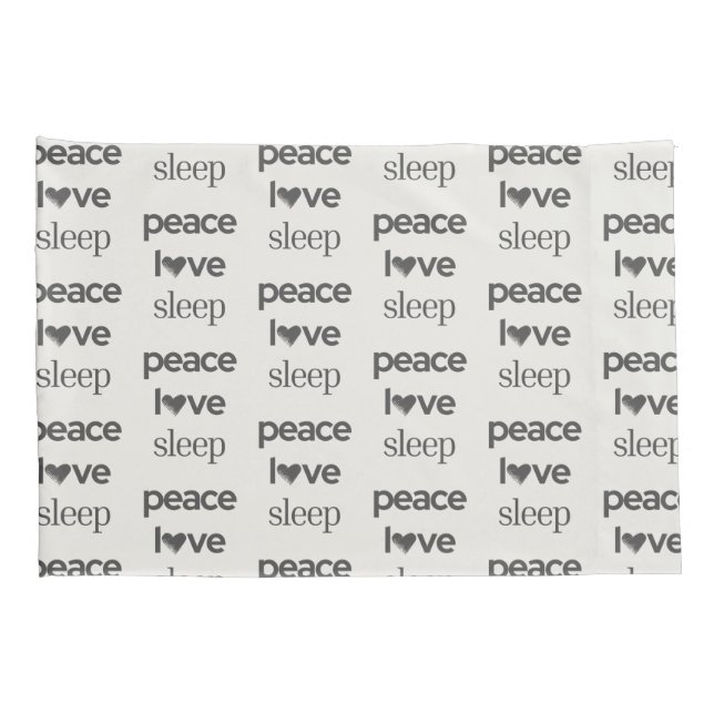 Peace Love Sleep - Modern Cozy Reversible Set of 2 (Parte Traseira - Direita)