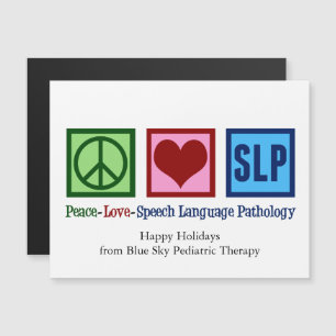 Peace Love SLP Language Pathology Magnet