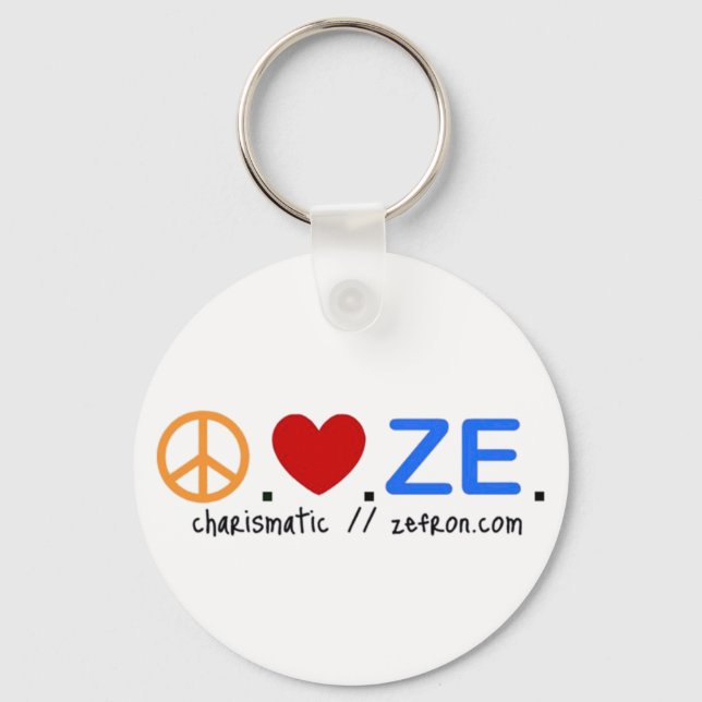 Peace.Love.ZE. Chaveiro (Frente)
