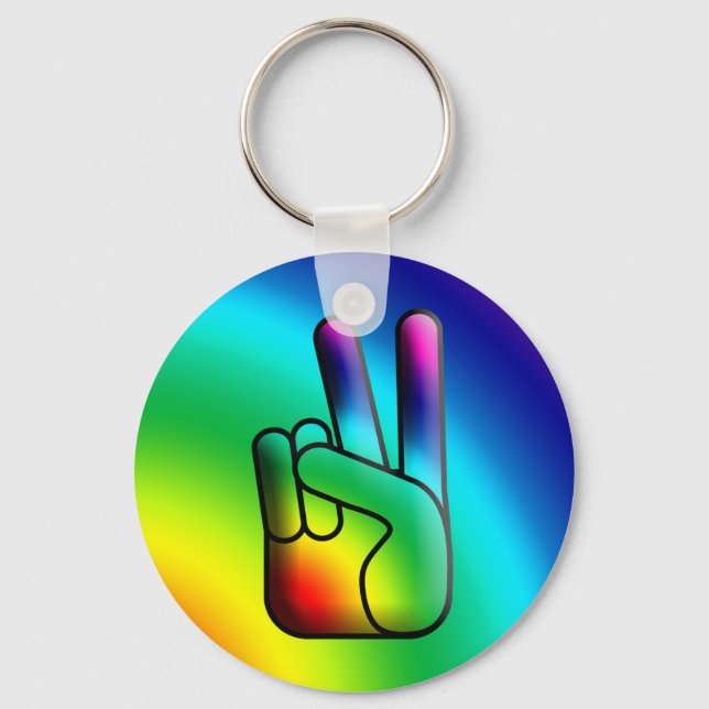 Peace Out Hippie Chaveiro (Frente)