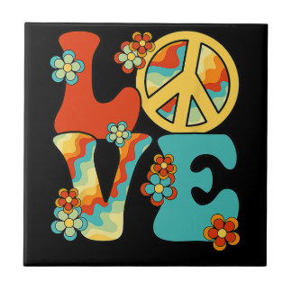 PEACE SIGN LOVE 60s 70s Tie Dye Hippie Halloween C