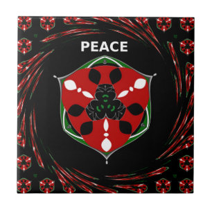 "Peace: with Shield Emblem" Art Impressão