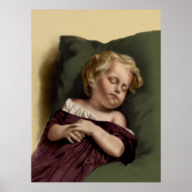 "Peaceful Sleep" Vintage Poster (Frente)