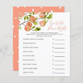 Peach Adivinha O Jogo Do Chá de fraldas Do Preço C