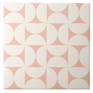 Peach Azulejo de Semi Geométricos Modernos