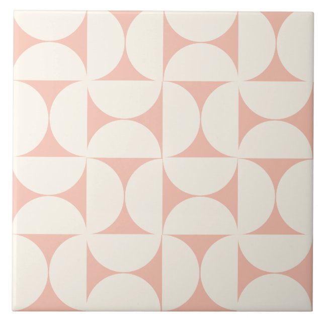 Peach Azulejo de Semi Geométricos Modernos (Frente)