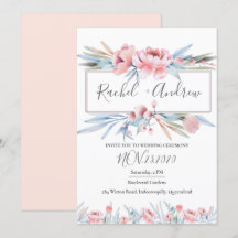 Peach Blossom | Convite Para Casamento Floral