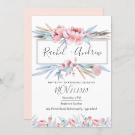 Peach Blossom | Convite Para Casamento Floral