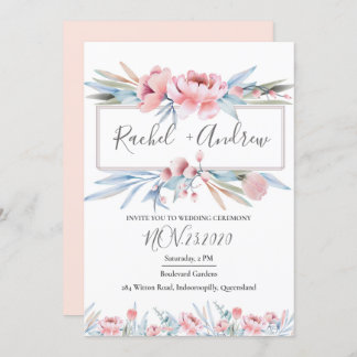 Peach Blossom | Convite Para Casamento Floral