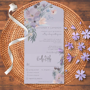 Peach Blue & Lavanda Boho Janto Floral Purple
